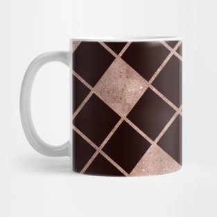 Rose Gold Checkered Pattern Mug